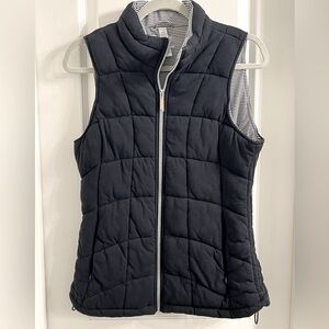 Marc New York Performance Black Quilted Vest | Size M | Striped Lining